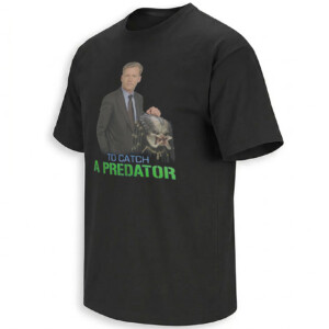 TO CATCH A PREDATOR SHIRT – Chris Hansen Predator Movie Crossover Meme Tee B