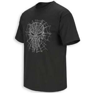 PUNISHER SKULL WEB SHIRT – Spider Man Brand New Day Frank Castle Emblem