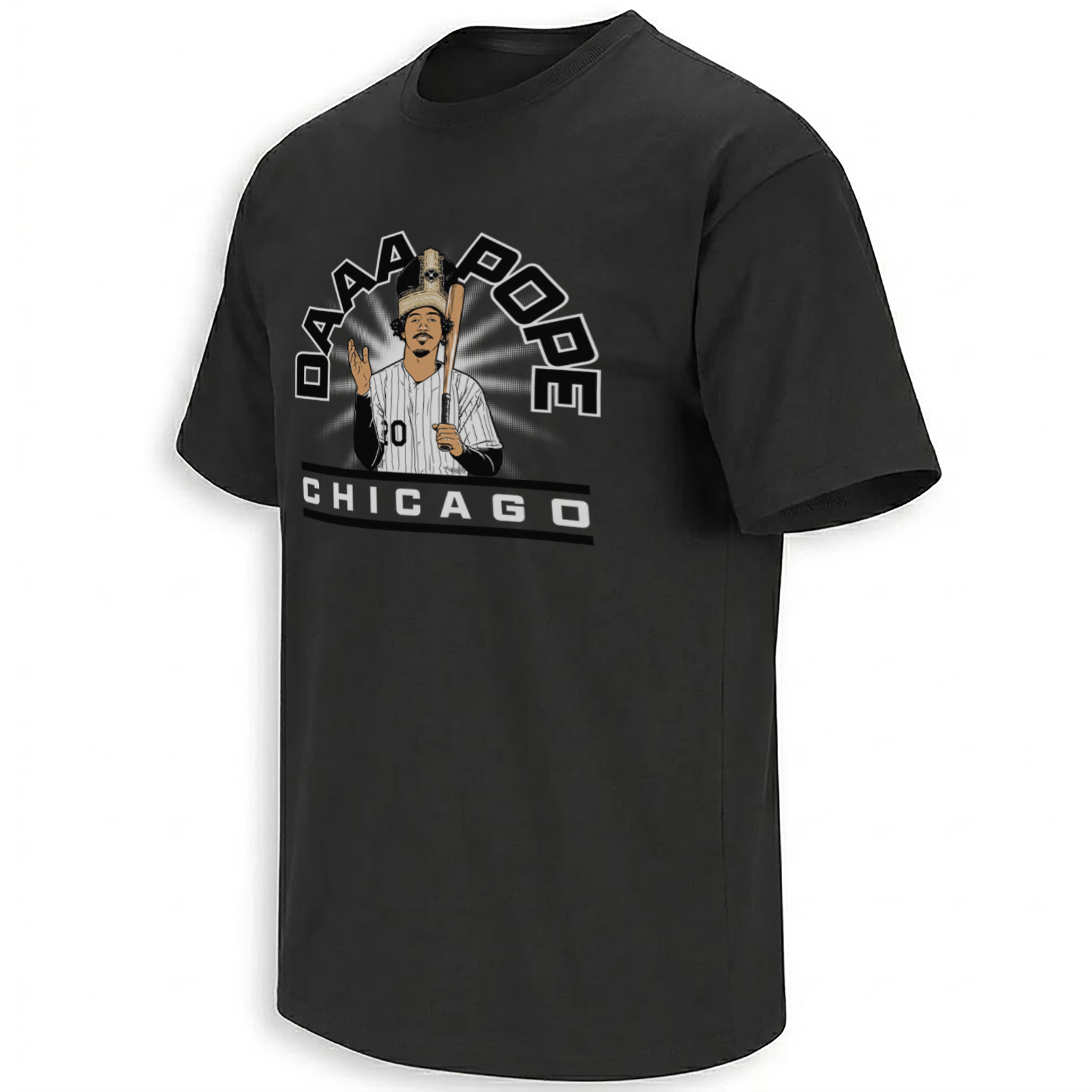 DAAA POPE SHIRT – Miguel Vargas Chicago White Sox Pope Night Baseball Tee B DAAA POPE SHIRT – Miguel Vargas Chicago White Sox Pope Night Baseball Tee B