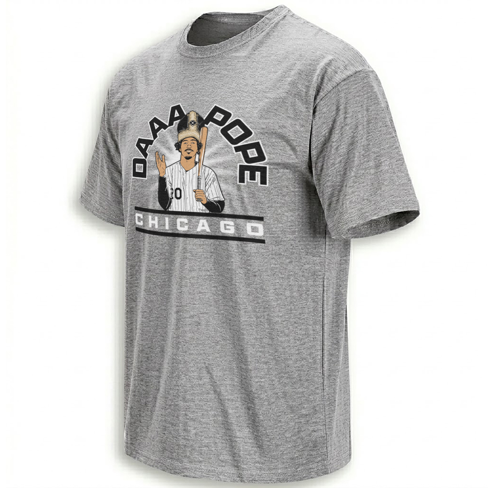 DAAA POPE SHIRT – Miguel Vargas Chicago White Sox Pope Night Baseball Tee G DAAA POPE SHIRT – Miguel Vargas Chicago White Sox Pope Night Baseball Tee G
