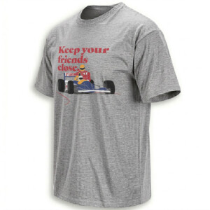 KEEP YOUR FRIENDS CLOSE SHIRT – Nigel Mansell & Ayrton Senna 1991 British GP Tee G