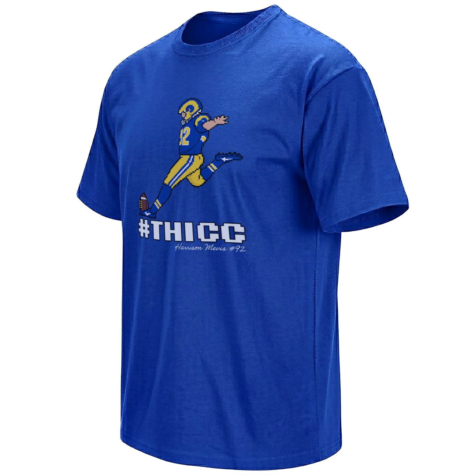 #THICC SHIRT – Harrison Mevis #92 Pixel Kicker Tee RB #THICC SHIRT – Harrison Mevis #92 Pixel Kicker Tee RB