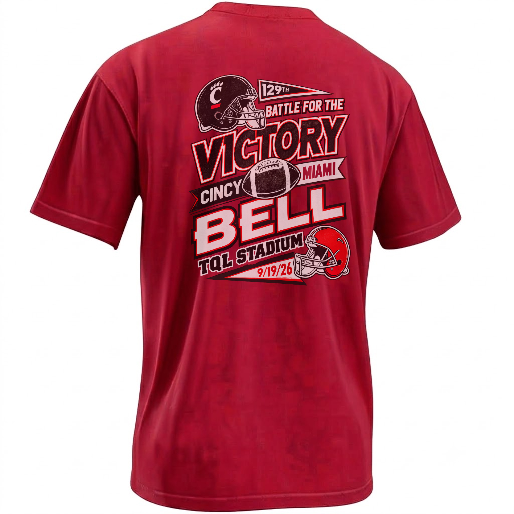 129th Battle for the Victory Bell Cincinnati vs Miami 2026 rivalry graphic