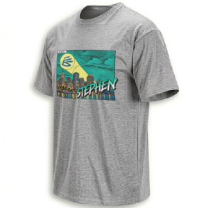 STEPHEN BAT SIGNAL SHIRT – Stephen Curry Warriors Oakland Skyline Tee G