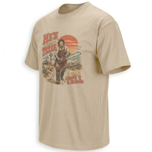 HE’S FROM TEXAS I CAN TELL SHIRT – Leatherface Choosin’ Texas Horror Parody Tee S