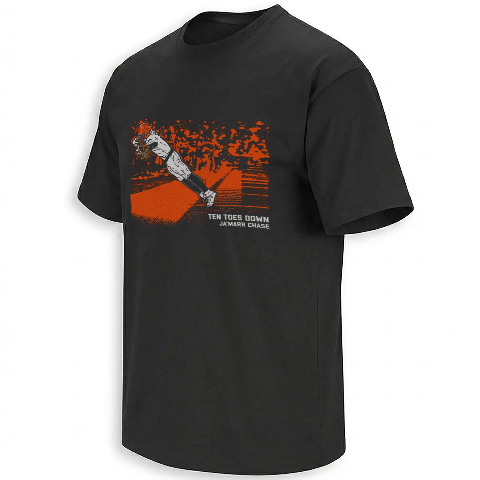 TEN TOES DOWN SHIRT – Ja’Marr Chase Bengals Toe-Tap Tee TEN TOES DOWN SHIRT – Ja’Marr Chase Bengals Toe Tap Tee