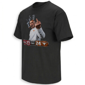 STEVE SARKISIAN SHIRT – Smoking Cigar & Flipping The Bird Texas Tee