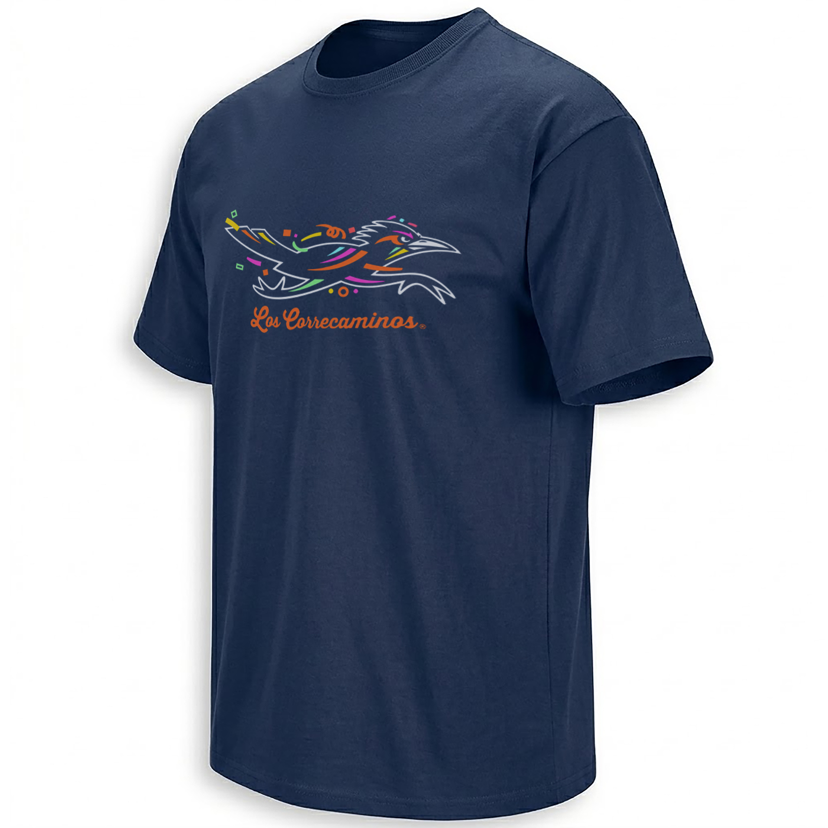 Los Correcaminos UTSA Hispanic Heritage design with colorful Roadrunner and Spanish lettering