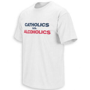 CATHOLICS VS ALCOHOLICS SHIRT – Notre Dame vs Wisconsin Lambeau Tee