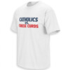 CATHOLICS VS CHEESE CURDS SHIRT – Notre Dame vs Wisconsin Lambeau Tee