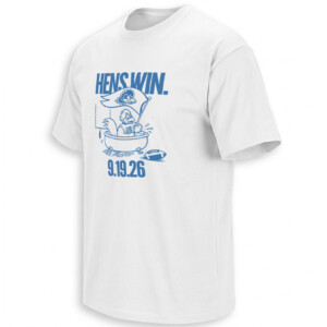 HENS WIN SHIRT – Delaware Cockfight In The Tub Victory Tee W