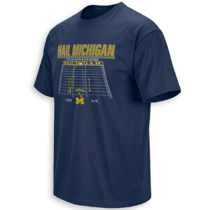 HAIL MICHIGAN SHIRT – 001 Western Michigan Hail Mary Diagram Tee