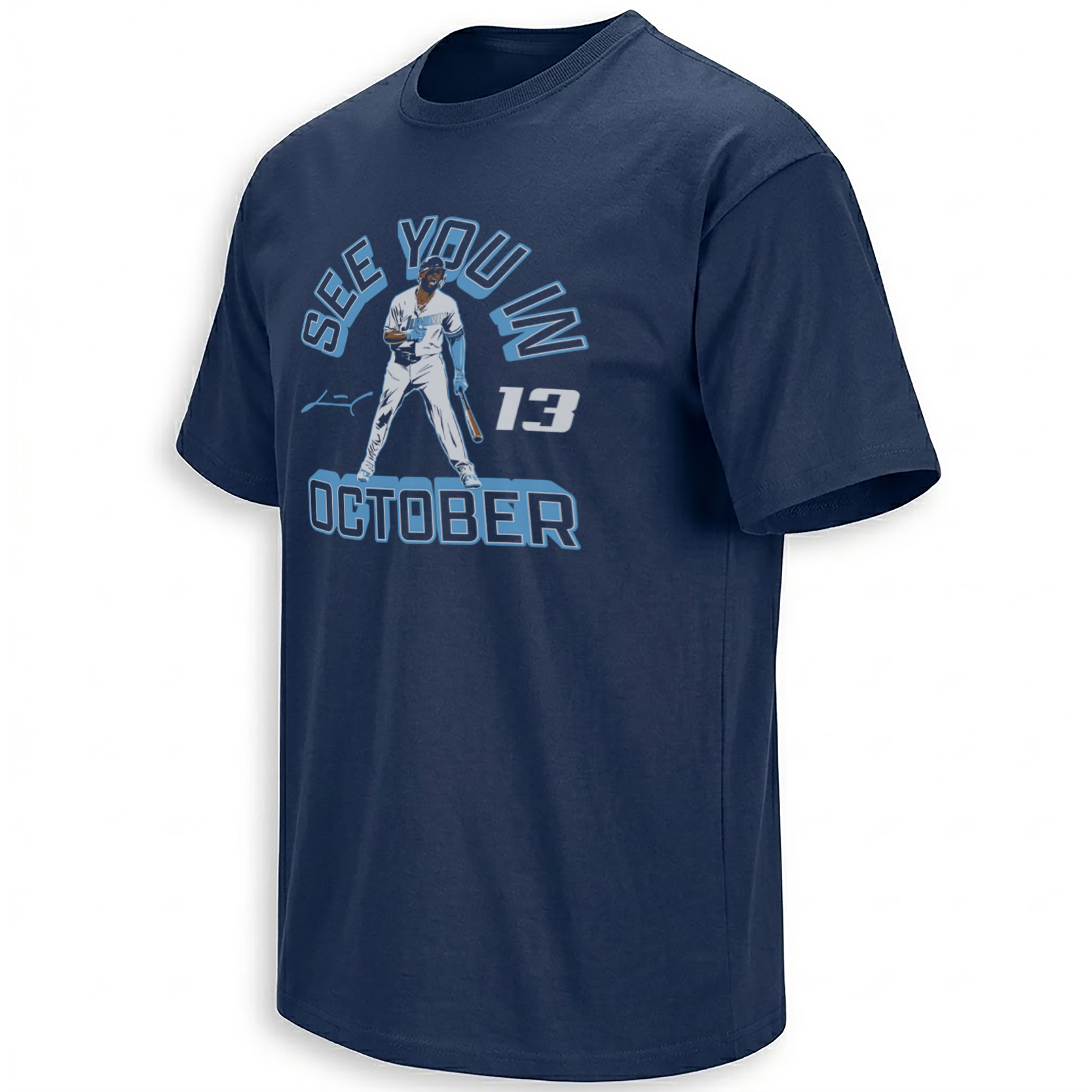 SEE YOU IN OCTOBER SHIRT – Junior Caminero Rays Playoff Tee SEE YOU IN OCTOBER SHIRT – Junior Caminero Rays Playoff Tee