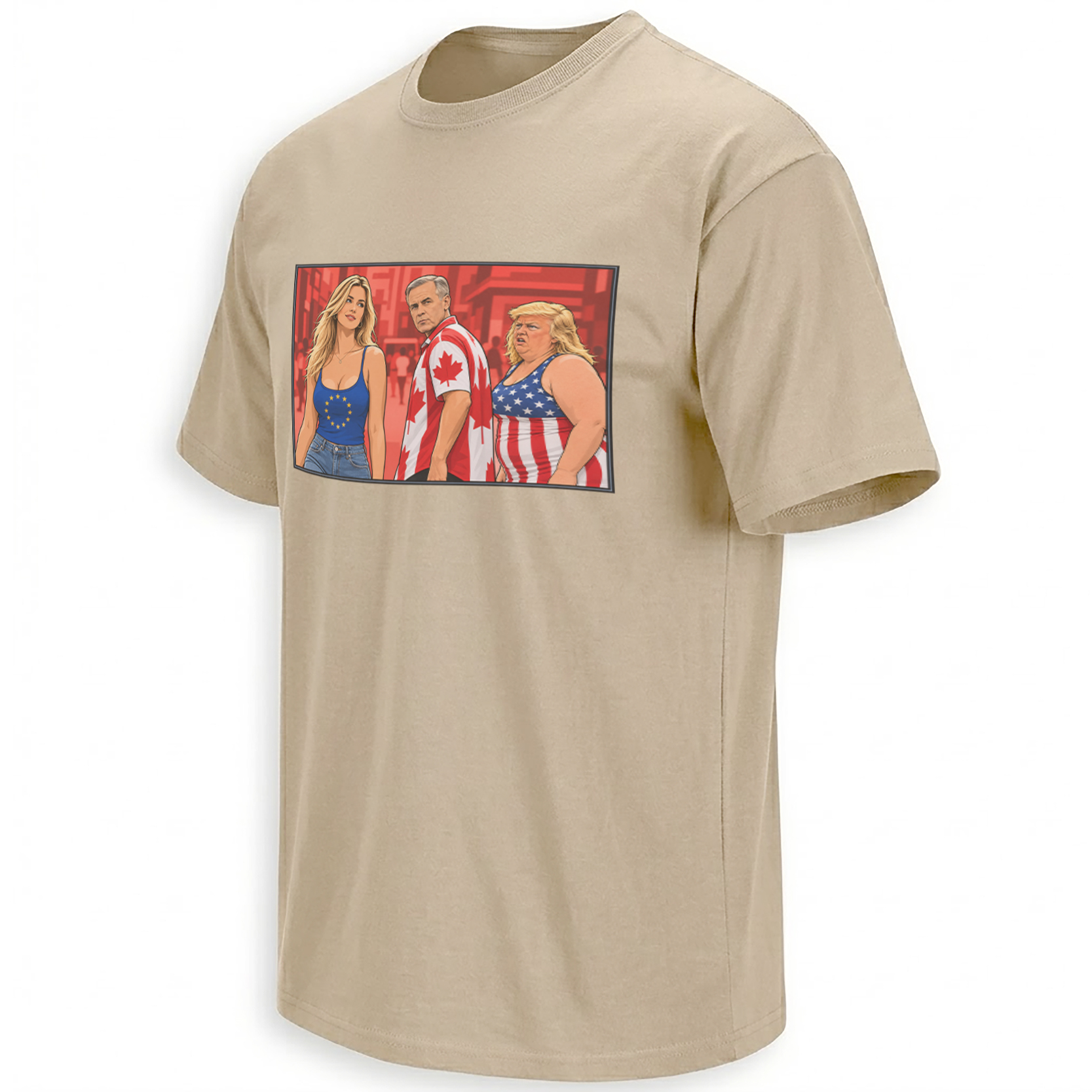 CANADA CHOOSES EUROPE SHIRT – Carney, Trump & EU Distracted Boyfriend Satire Tee S CANADA CHOOSES EUROPE SHIRT – Carney, Trump & EU Distracted Boyfriend Satire Tee S