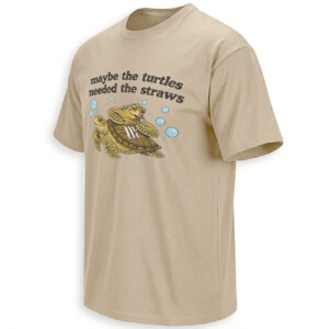 MAYBE THE TURTLES NEEDED THE STRAWS SHIRT – Cocaine Turtle Dark Humor Tee S