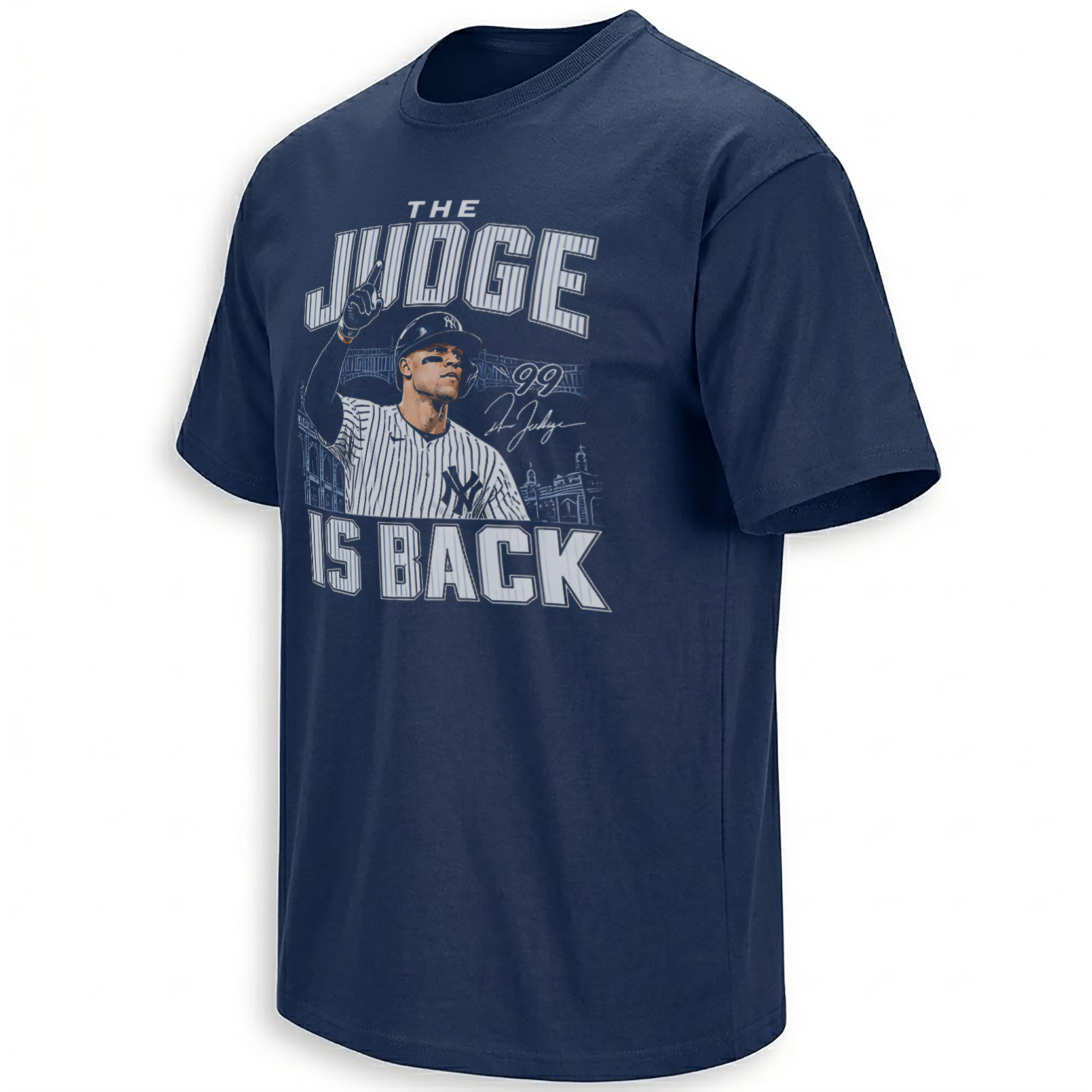 The Judge Is Back Aaron Judge No. 99 Yankees comeback design