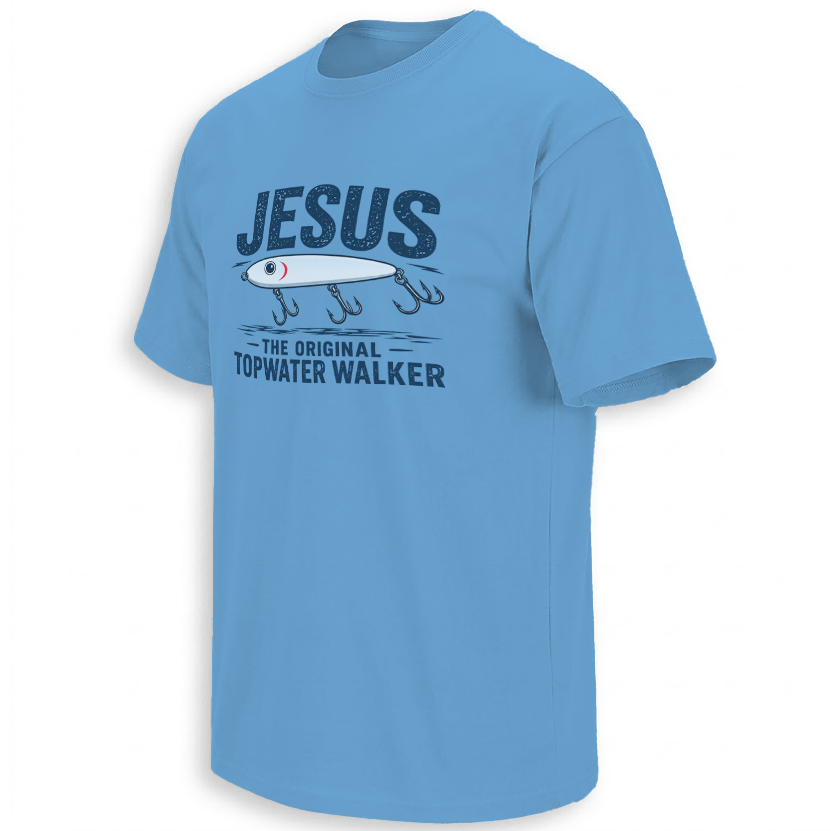 JESUS THE ORIGINAL TOPWATER WALKER SHIRT – Christian Fishing Humor Tee 1 JESUS THE ORIGINAL TOPWATER WALKER SHIRT – Christian Fishing Humor Tee 1