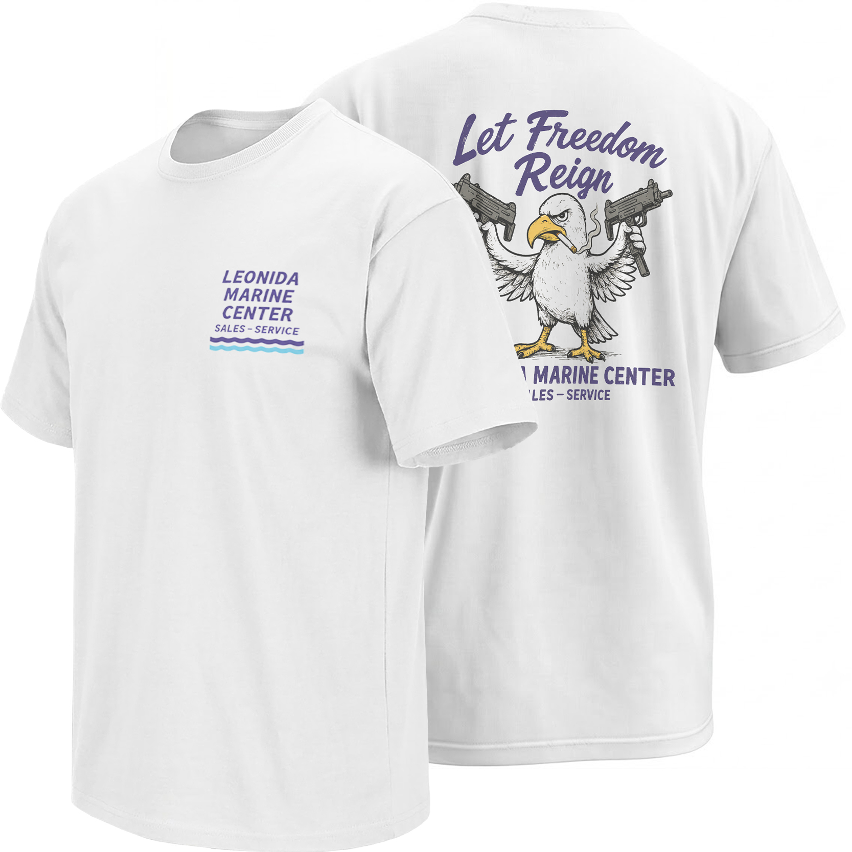 LEONIDA MARINE CENTER SHIRT – Jason Duval GTA VI Let Freedom Reign Tee LEONIDA MARINE CENTER SHIRT – Jason Duval GTA VI Let Freedom Reign Tee