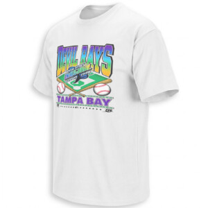 DEVIL RAYS 1998 INAUGURAL SEASON SHIRT – Tampa Bay Rainbow Baseball Tee