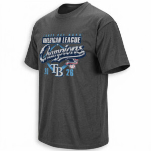 TAMPA BAY RAYS 2026 AL CHAMPIONS SHIRT – Silver Script Pennant Tee
