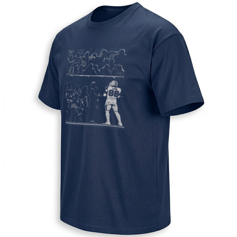 Front silhouette graphic of CeeDee Lamb number 88 facing Philadelphia Eagles supporters