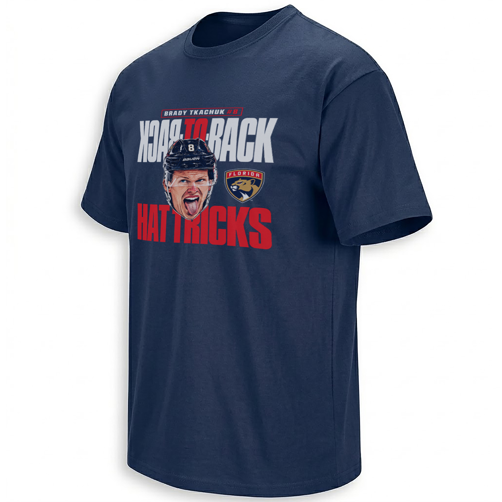 BACK TO BACK HAT TRICKS SHIRT – Brady Tkachuk Panthers 2026 No. 8 Tee BACK TO BACK HAT TRICKS SHIRT – Brady Tkachuk Panthers 2026 No. 8 Tee