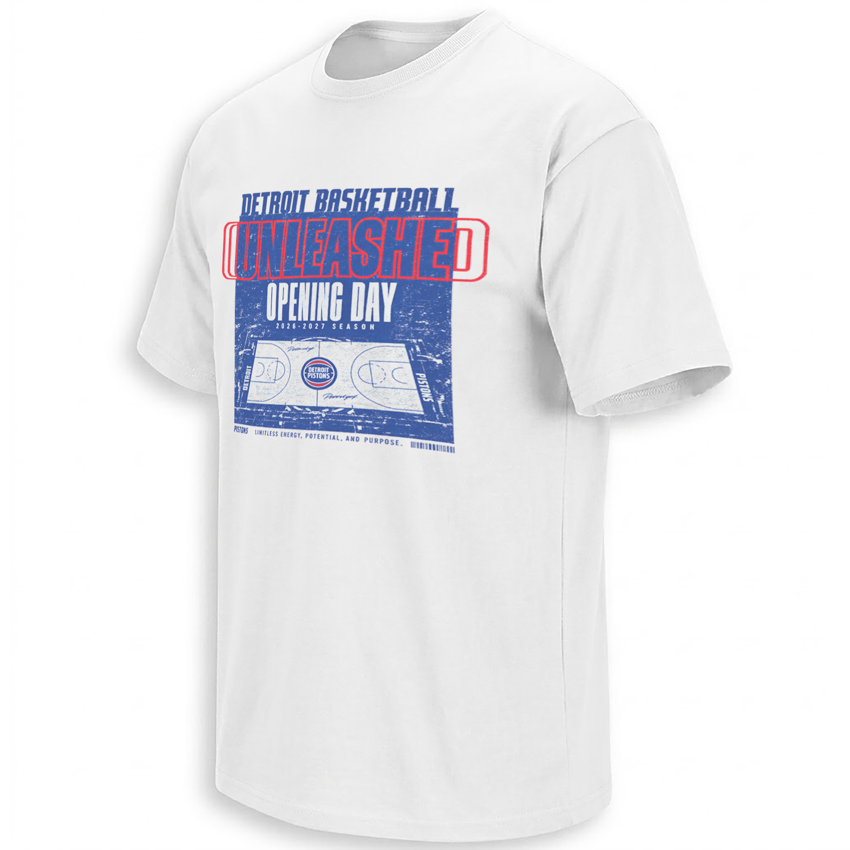 DETROIT BASKETBALL UNLEASHED SHIRT – Pistons 2026-27 Opening Day Court Tee DETROIT BASKETBALL UNLEASHED SHIRT – Pistons 2026 27 Opening Day Court Tee