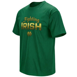 FIGHTING IRISH SHIRT – Notre Dame Football Green & Gold Tee