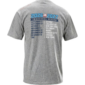NEW STADIUM SAME BUFFALO SHIRT – Buffalo Bills 2026 Inaugural Home Schedule Tee B G
