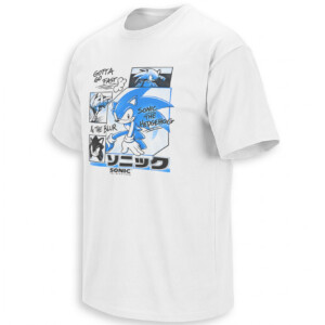 SONIC THE HEDGEHOG SHIRT – Gotta Go Fast Japanese Manga Panel Tee