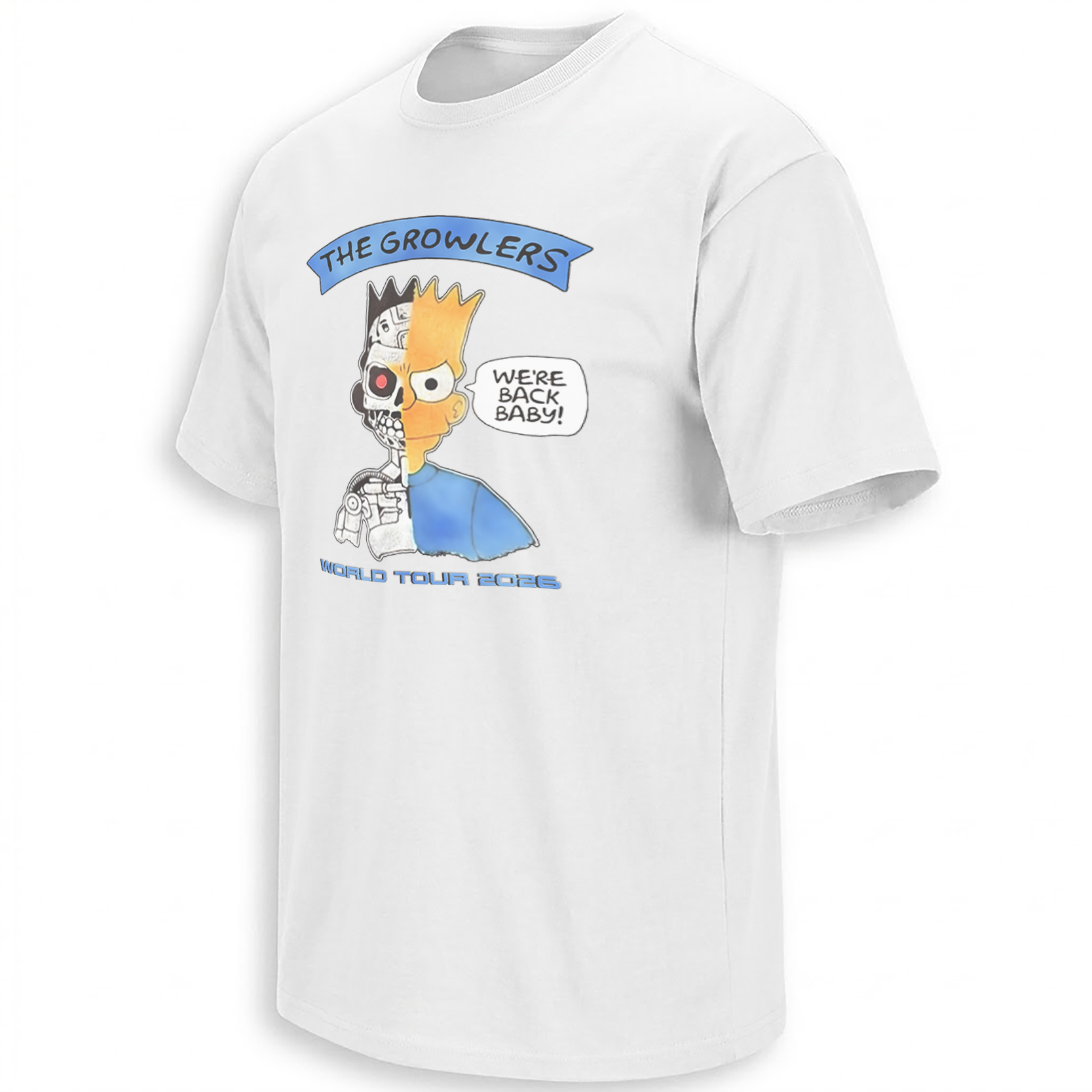 WE’RE BACK BABY SHIRT – The Growlers Bart Simpson x Terminator World Tour 2026 Tee WE’RE BACK BABY SHIRT – The Growlers Bart Simpson x Terminator World Tour 2026 Tee
