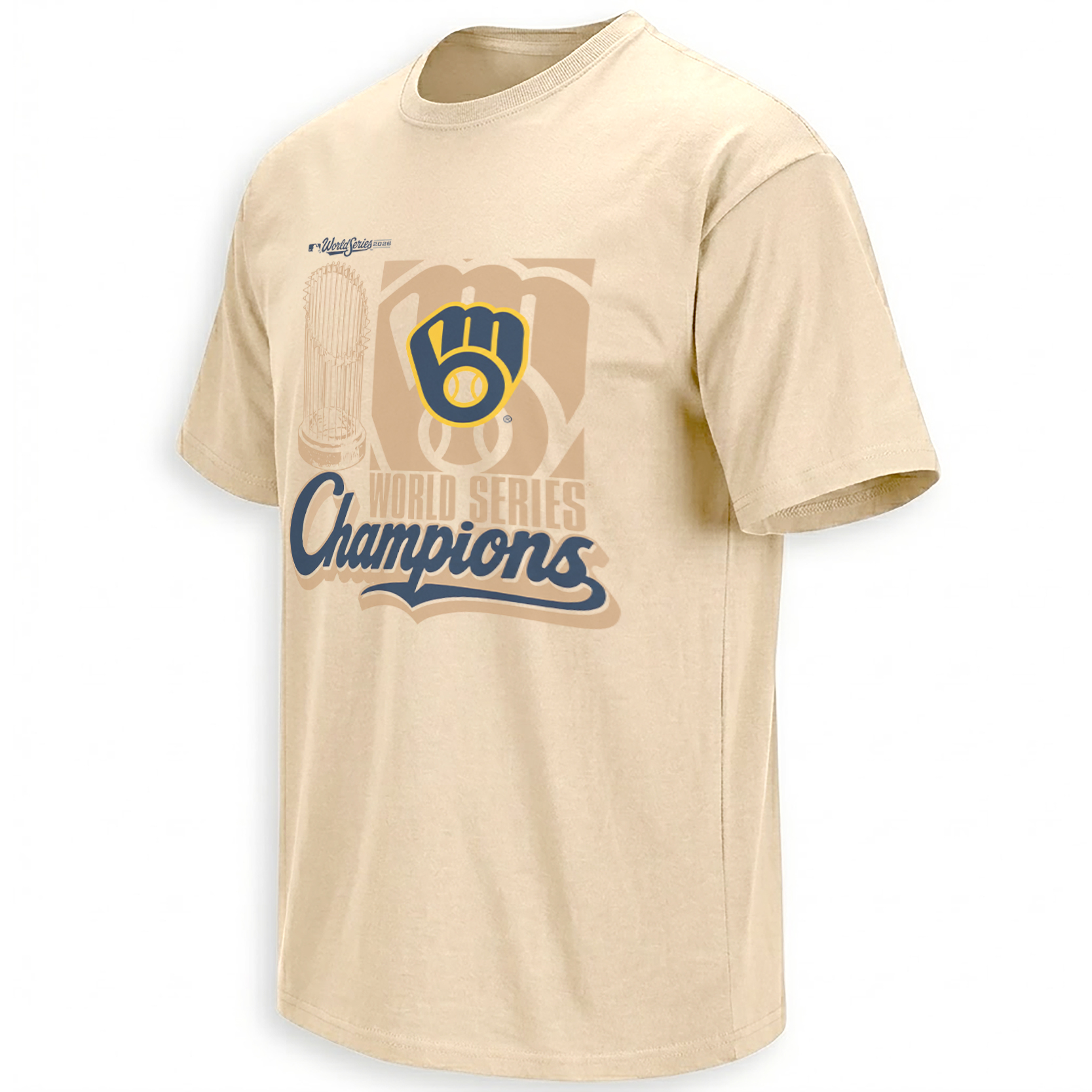 BREWERS 2026 WORLD SERIES CHAMPIONS SHIRT – Trophy & Glove Logo S BREWERS 2026 WORLD SERIES CHAMPIONS SHIRT – Trophy & Glove Logo S