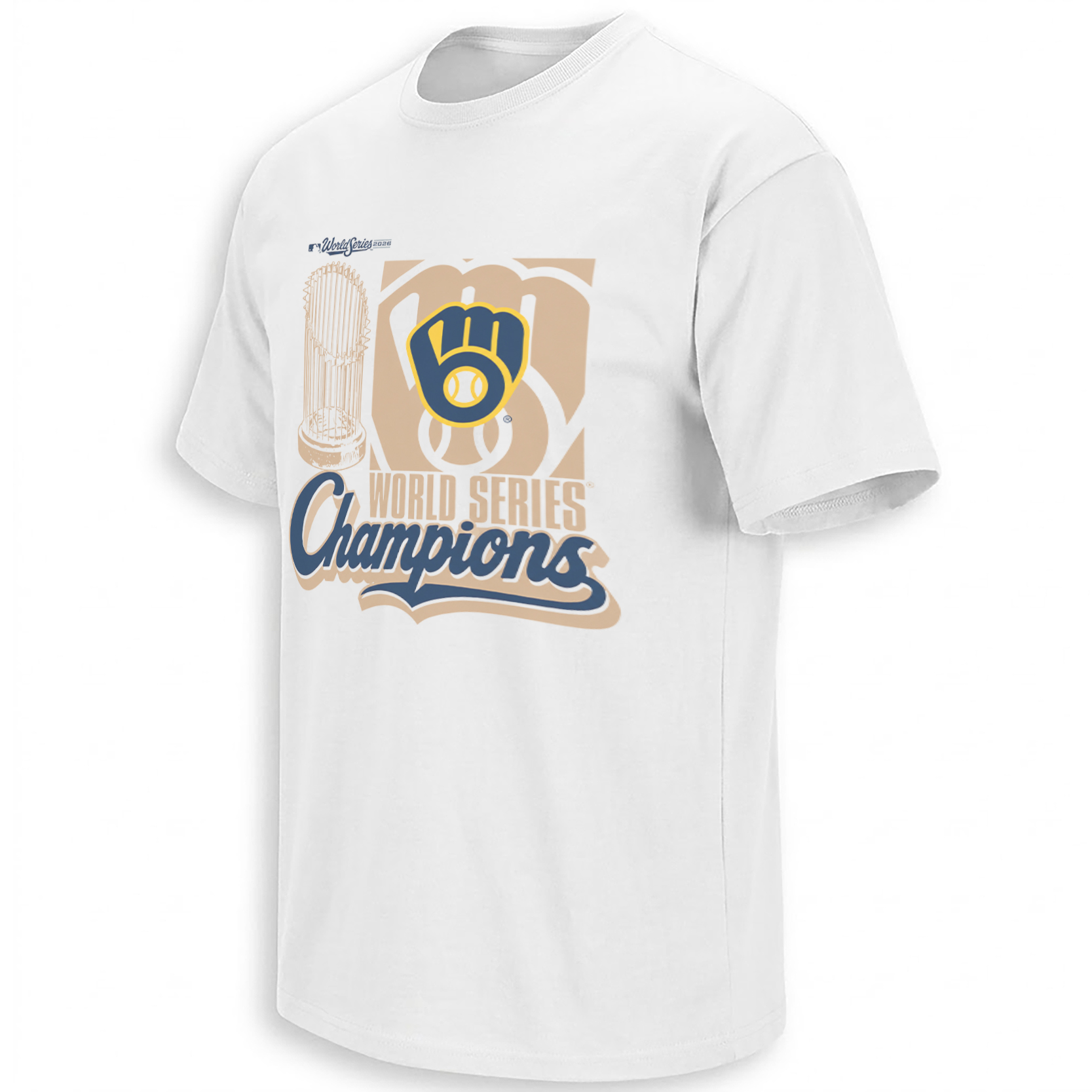 BREWERS 2026 WORLD SERIES CHAMPIONS SHIRT – Trophy & Glove Logo W BREWERS 2026 WORLD SERIES CHAMPIONS SHIRT – Trophy & Glove Logo W