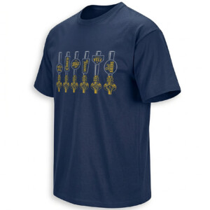 BREWERS ON TAP SHIRT – Milwaukee Six Player Beer Tap Lineup Tee