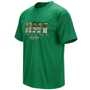 CELTICS STARTING 5 SHIRT – Boston Celtics 2026 27 Five Player Cartoon Lineup Tee