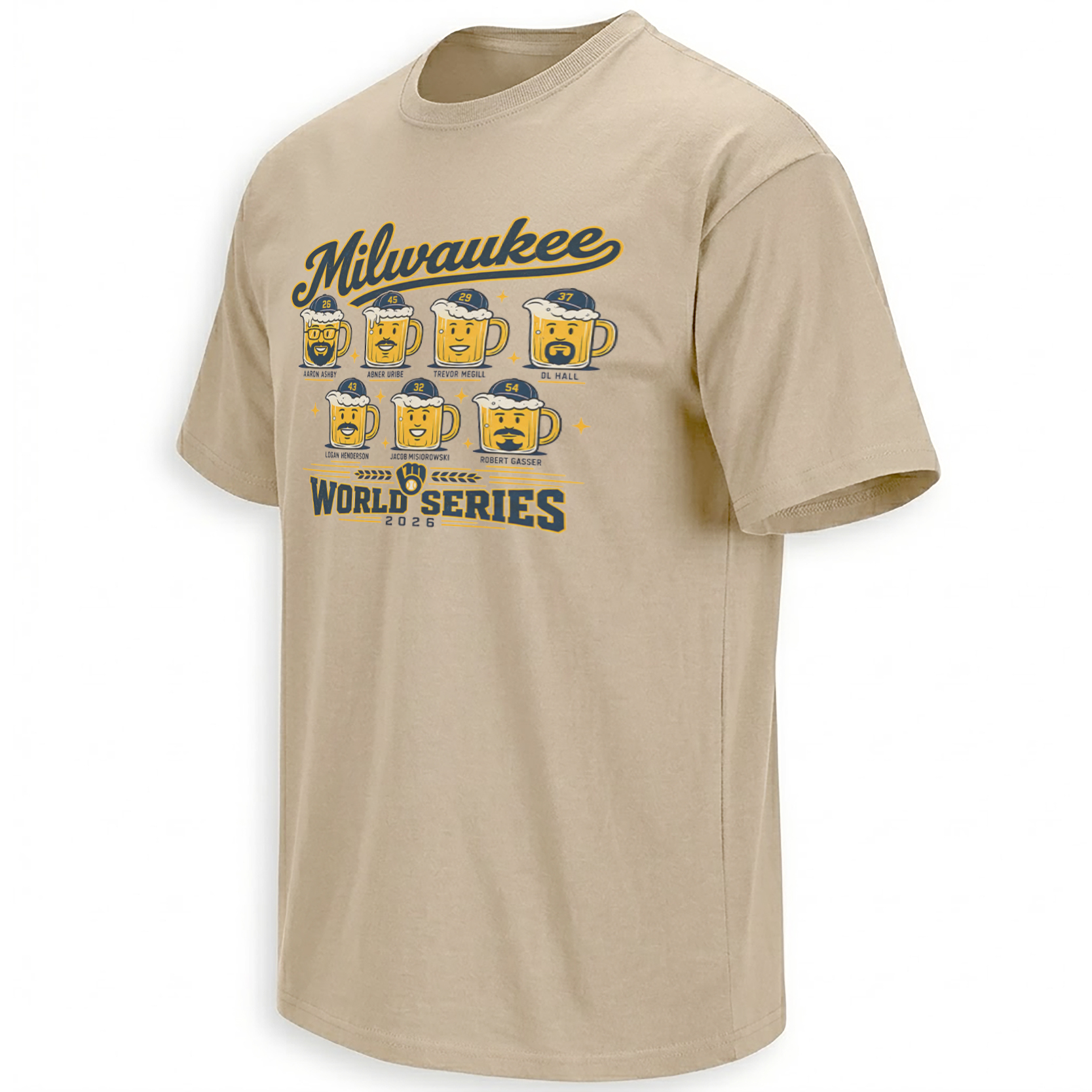 BREWERS PITCHERS SHIRT – Milwaukee 2026 World Series Beer Mug Lineup BREWERS PITCHERS SHIRT – Milwaukee 2026 World Series Beer Mug Lineup
