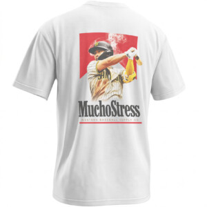 MUCHO STRESS SHIRT – Ha Seong Kim Padres Marlboro Cigarette Meme Tee B W