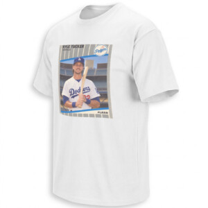 KYLE TUCKER SHIRT – Dodgers Back in the 80s Vintage Fleer Batting Card Tee
