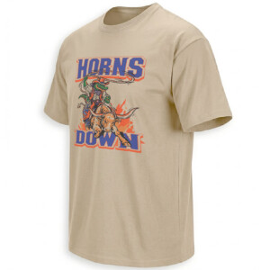 HORNS DOWN SHIRT – Florida Gators Cowboy Riding Texas Longhorn Tee
