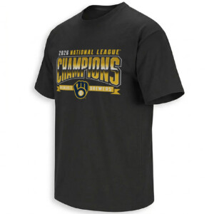 MILWAUKEE BREWERS 2026 NL CHAMPIONS SHIRT – 26 Man Roster Back Print Tee F