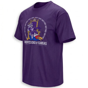 UNDISPUTED KINGS OF KANSAS SHIRT – K State 18 Straight Sunflower Showdown Throne Tee