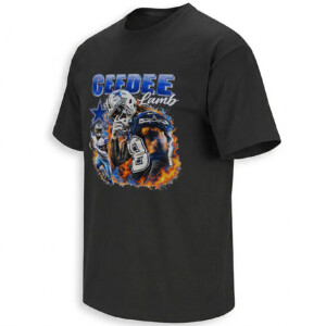 CEEDEE LAMB SHIRT – Dallas Cowboys #88 Fire Graphic Tee