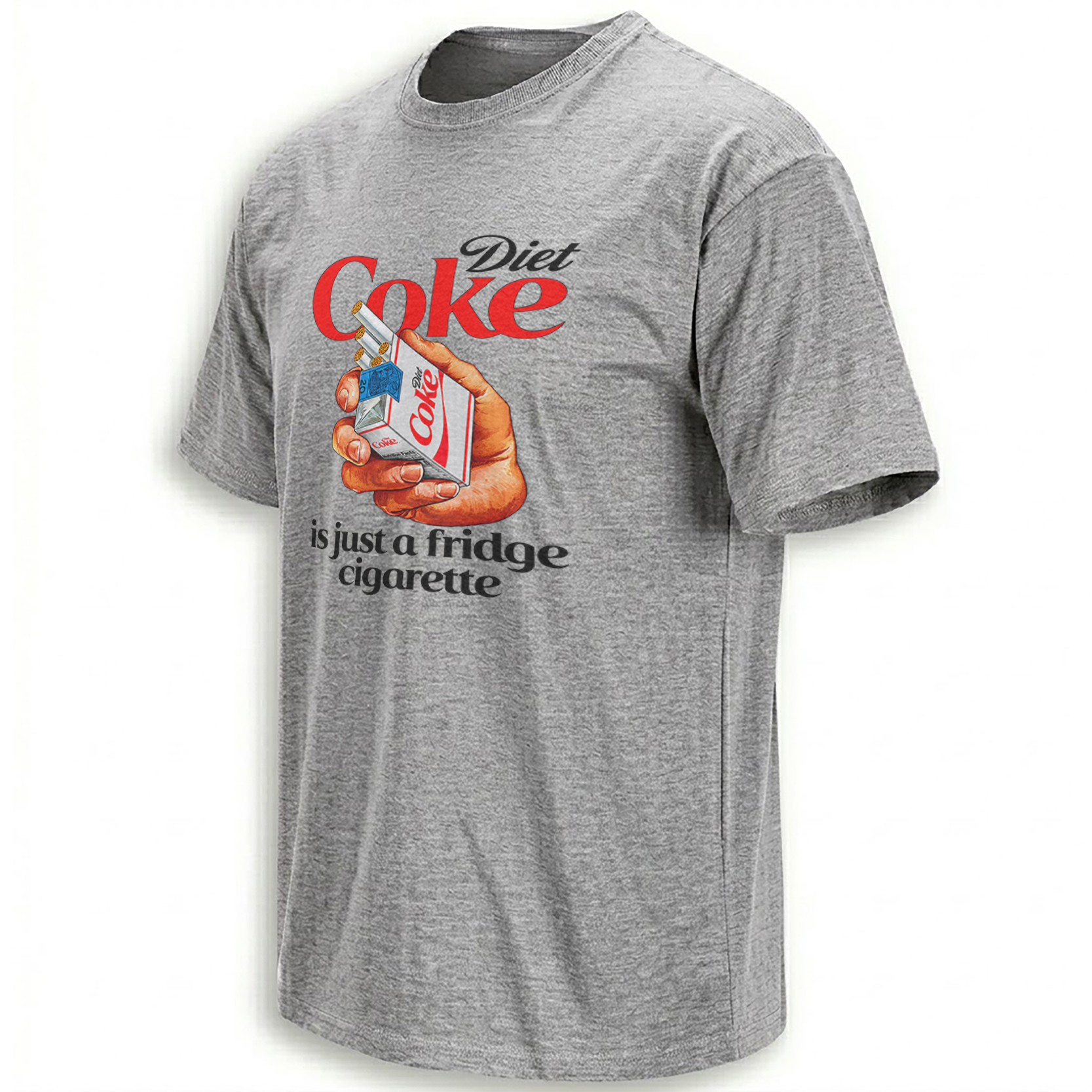 DIET COKE IS JUST A FRIDGE CIGARETTE SHIRT – Retro Cigarette Pack Parody Tee G DIET COKE IS JUST A FRIDGE CIGARETTE SHIRT – Retro Cigarette Pack Parody Tee G