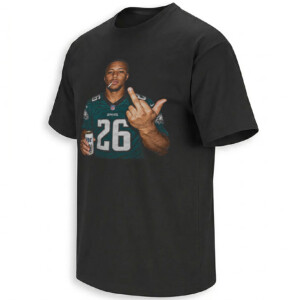 SAQUON BARKLEY MIDDLE FINGER SHIRT – Eagles #26 Beer & Cigarette Meme Tee