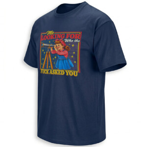 WHO THE FUCK ASKED YOU SHIRT – Vintage Girl Telescope Sarcastic Meme Tee N